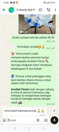 Testimonial Standing Flower tambora